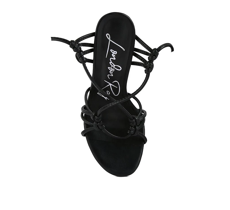 Trixy Knot Lace Up High Heel Sandal