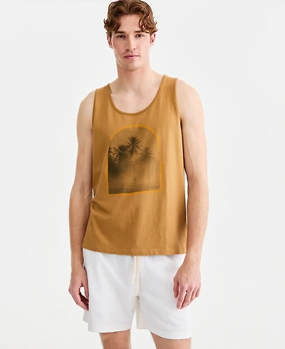 Sun + Stone Men's Cotton Surfer Graphic Tank Top, Macy's Exclusive