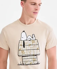 Sun + Stone Men's Cotton Snoopy Camo House Graphic T-Shirt, Macy's Exclusive