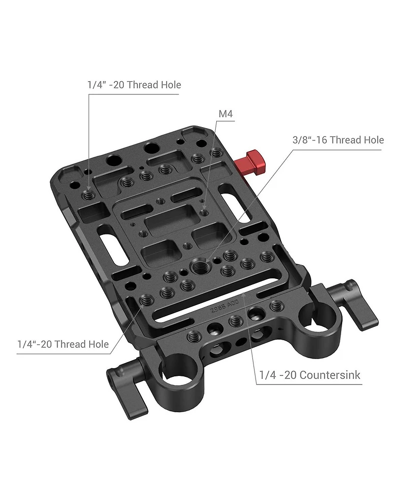 SmallRig VB99 Pro Mini Rechargeable V-Mount Battery with 15mm Dual Rod Clamp Battery Plate