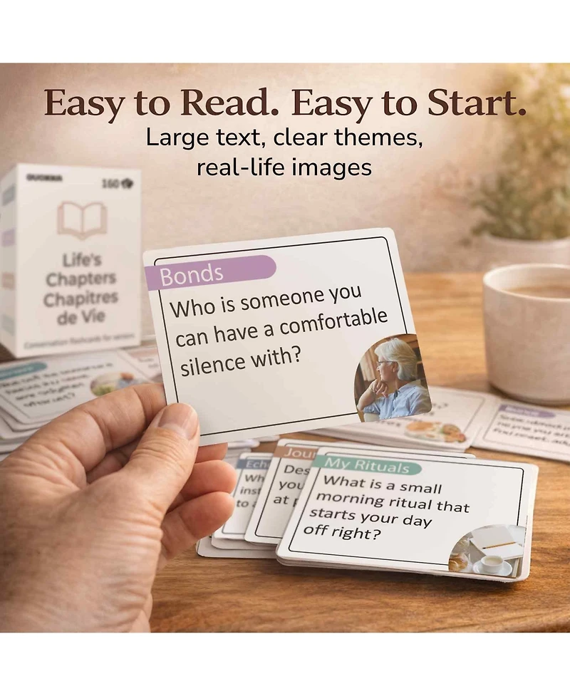 Quokka Elderly Memory Games for Seniors – 202 Cards Alzheimer's or Dementia Activities Expression Brain Card wit