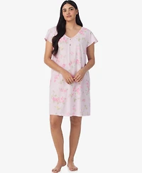 Lauren Ralph Plus Flutter-Sleeve V-Neck Gown