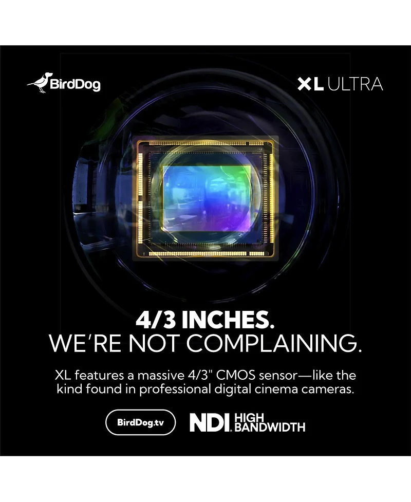 BirdDog Xl Ultra 4K Ultra Hd Ndi HX3/HX2 Hdmi/3G-sdi/Usb 20x Ptz Camera with Ai Tracking