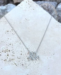 Adornia Cz Silver Boymom Pendant Necklace