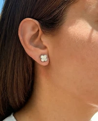 Adornia Mother of Pearl Gold 2-Piece Clover Bracelet and Earrings Set