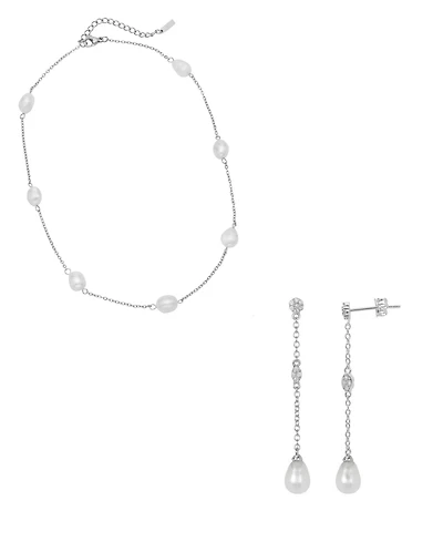 Adornia Freshwater Pearl Gold 2-Piece Station Set