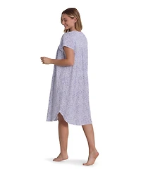 Miss Elaine Women's Printed Short-Sleeve Nightgown