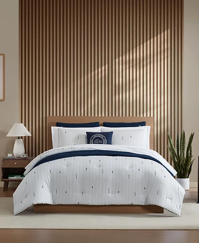 Lacoste Home Logo Stripe 3-Pc. Comforter Sets, Full/Queen