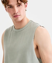 Sun + Stone Men's Cotton Washed Solid-Color Muscle Tank Top, Macy's Exclusive