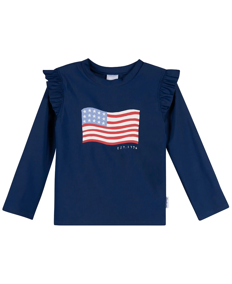 Gerber Toddler Girls 2-Piece Rashguard and Bottoms, Pink Pineapple, 5T