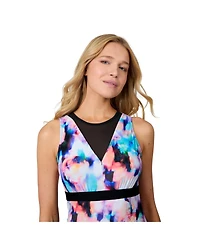 Free Country Women's Mesh V-Neck Tankini Top