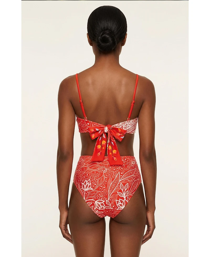 Jessie Zhao New York Women's Scarlet Bloom Reversible Bikini Bottom