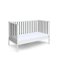 Jujabu 3 in 1 Convertible Solid Wood Island Crib Two Tone Modern Classic