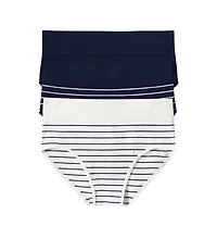 Lands' End Women's Lands Hipster Cotton Comfort Seamless Basics 3 Pack Panties, Clay Bisque Pk, X-Large