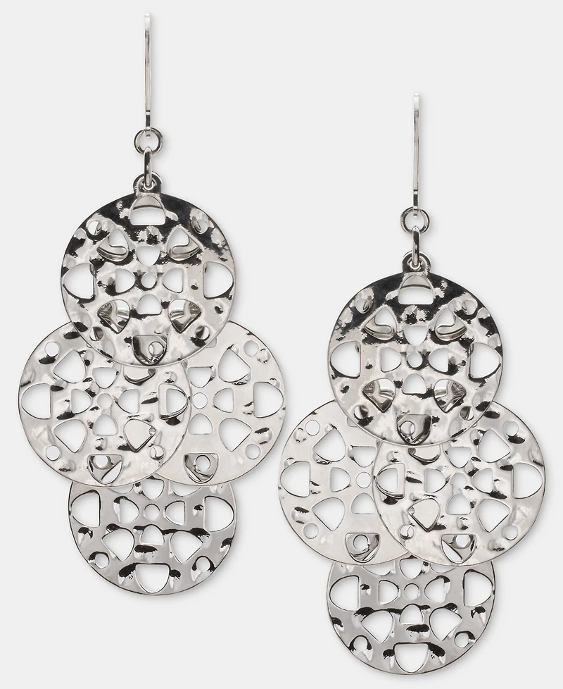 Style & Co Gold-Tone Circle Drop Earrings, Macy's Exclusive