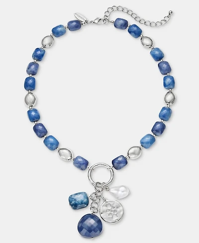 Style & Co All Around Beaded Multi-Charm Pendant Necklace, 16" + 3" extender, Macy's Exclusive
