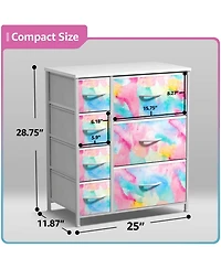 Sorbus 7 Drawers Dresser With Steel Frame, Wood Top, Handles - Storage For Bedroom, Home, Etc