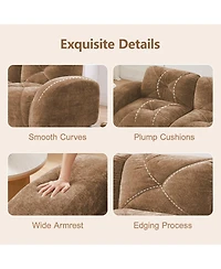 Rainsken 80-Inch Velvet Tufted 2-Piece Modular Sectional Loveseat Sofa