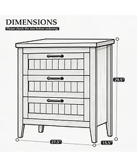 gaomon Farmhouse Drawer Dresser with Charging Station and Led Lights
