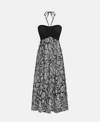 Cupshe Women's Fireworks Tropical Maxi Beach Dress