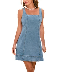 Cupshe Women's Jackpot Denim Mini Beach Dress