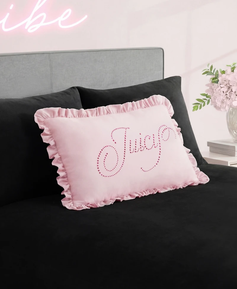 Juicy Couture Shaped Decorative Pillow, 14" x 24"