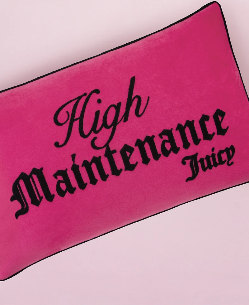 Juicy Couture Shaped Decorative Pillow, 14" x 24"