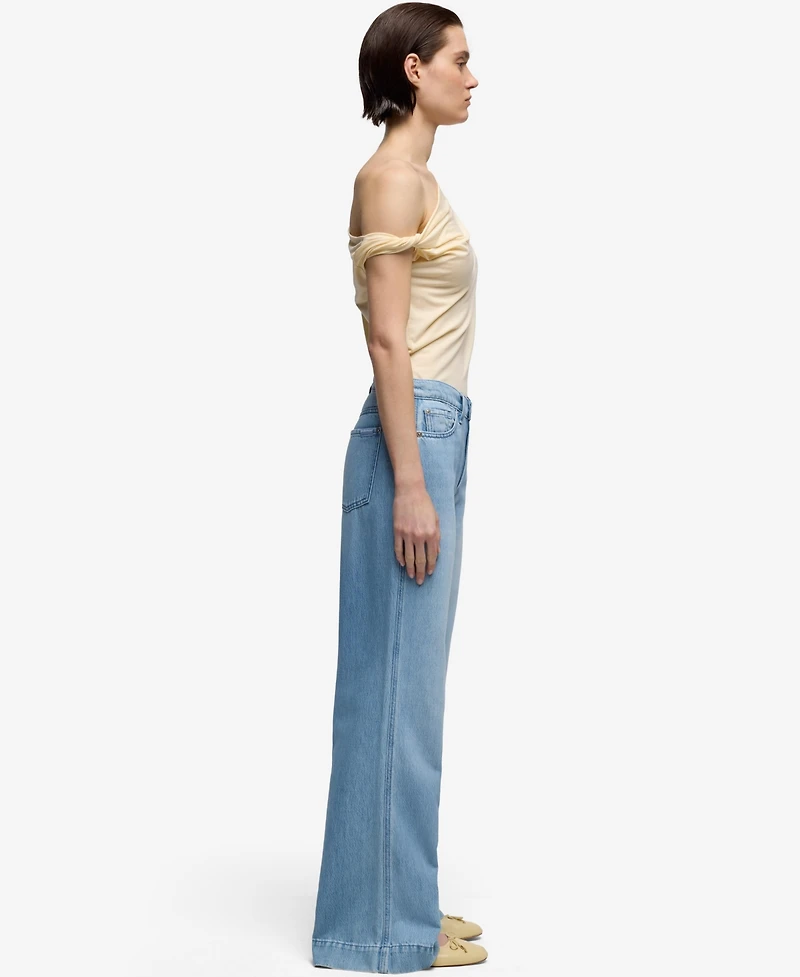 7 For All Mankind Women's Modern Dojo High-Rise Flare-Leg Jeans