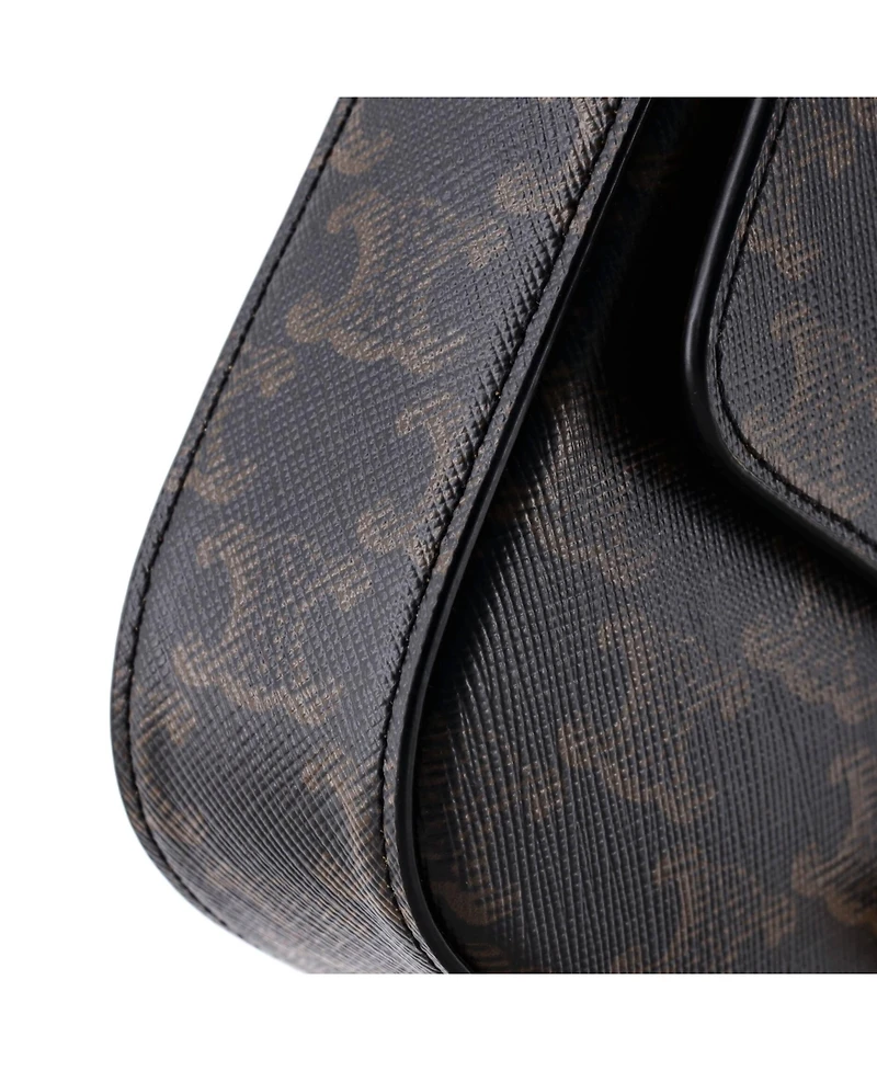 Pre-Owned Celine Small Triomphe Chain Shoulder Bag Triomphe Coated Canvas