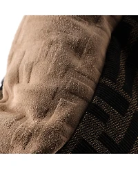 Pre-Owned Fendi Large Baguette Zucca and Pequin Canvas with Zucca Suede