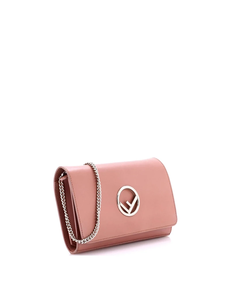 Pre-Owned Fendi Kan I F Wallet on Chain Leather