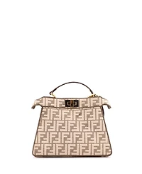 Pre-Owned Fendi Small Peekaboo ISeeU Bag Zucca Tapestry