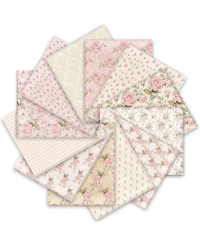 Gnuadz 12pcs 18 x 22" Spring Cotton Fat Quarters Retro Floral Printed Fabric Diy Craft