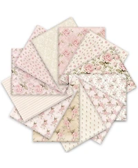 Gnuadz 12pcs 18 x 22" Spring Cotton Fat Quarters Retro Floral Printed Fabric Diy Craft