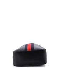 Pre-Owned Gucci Medium Web Zip Backpack Gg Coated Canvas