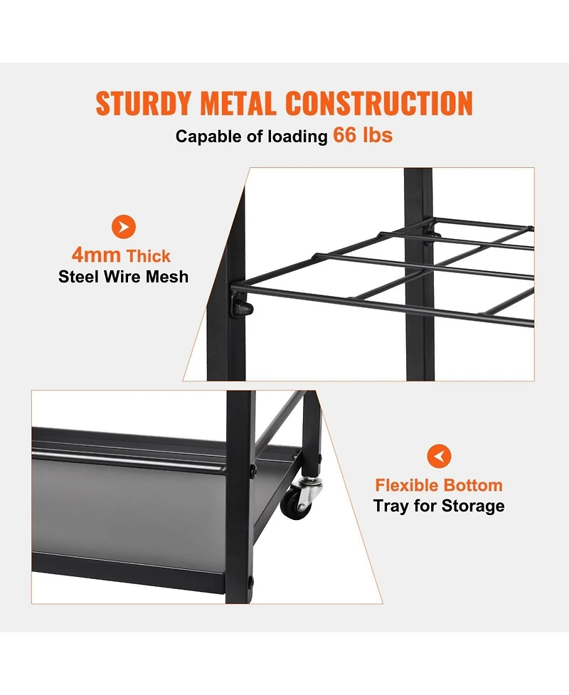 Sugift Blueprint Storage Rack, 12 Slots with Wheels, Mobile Blueprint Holder for Office