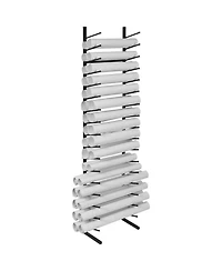Sugift Blueprint Storage Rack, 16-Tier Hanging Poster Display, Roll File Holder