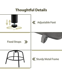 Gouun Pe Wicker Swivel Outdoor Bar Stools Set of 2 with Cushions and Armrests