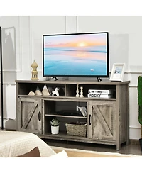 Sugift 59 in Tv Stand Media Console with Barn Doors for 65 in TVs