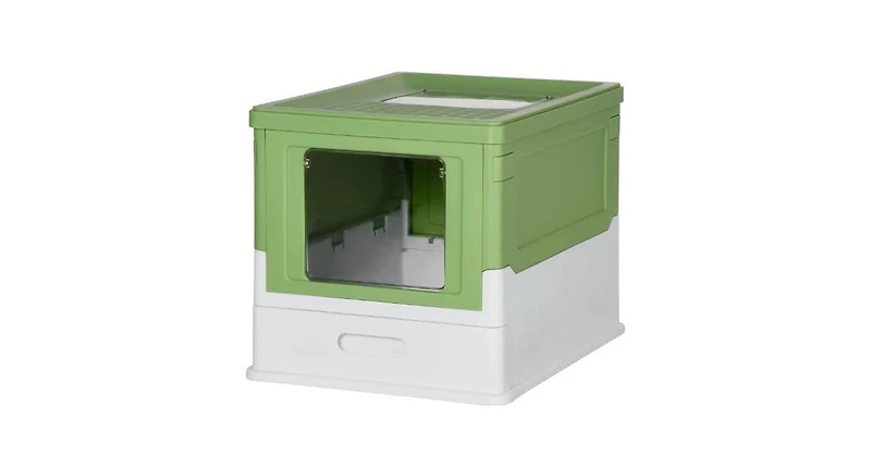 Zeus and Ruta Enclosed Cat Litter Box with Front Entry Odor Control Easy Clean Design Large Capacity