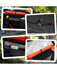 Zeus and Ruta Cat Stroller with One Click Foldable, Shock Absorbing Wheels, Easy Storage, Indoor/Outdoor Ready