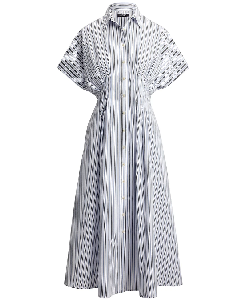 Lauren Ralph Petite Button-Up Short-Sleeve Shirt Dress