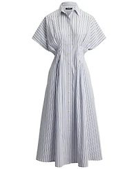 Lauren Ralph Petite Button-Up Short-Sleeve Shirt Dress