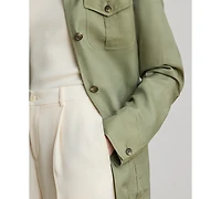 Lauren Ralph Petite Spread Collar Twill Field Jacket