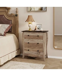 Slickblue 3 Drawer Fabric Dresser for Bedroom with Anti-Tip Kit