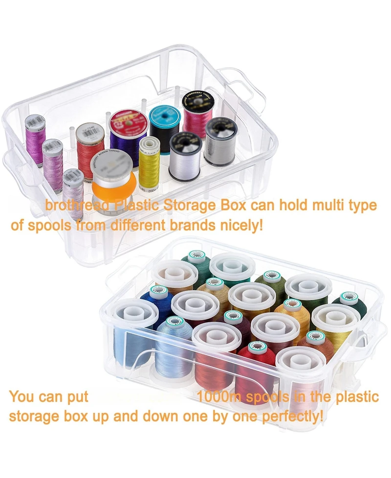 Gnuadz 60 Colors Embroidery Machine Thread Storage Box Sewing Kit