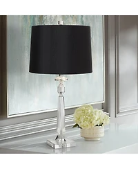 Vienna Full Spectrum Aline Modern Table Lamp 26 1/2" High Crystal Column Drum Shade for Bedroom Living Room Bedside Nightstand Office Family