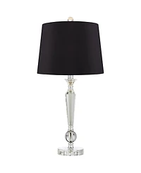 Vienna Full Spectrum Jolie Traditional Glam Table Lamps 26" High Set of 2 stick Clear Crystal Glass Shade for Bedroom Living Room Bedside