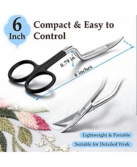 Gnuadz 6inch Double Curved Embroidery Scissor Applique Sewing Handicraft Stainless Steel Precision