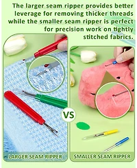 Gnuadz Seam Rippers Thread Ripper Embroidery Removal Tool Threaders Thimbles Tape Measure Awl Snips